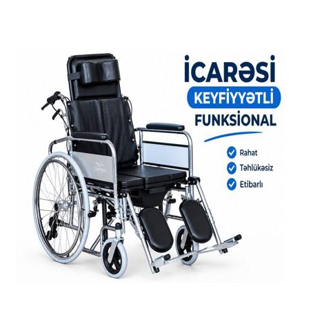 İcarəyə verilən funksional əlil arabası Xüsusiyyətlər: - Rahat və — Bakı