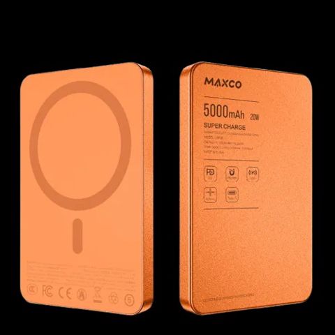 Maxco MP38 Magnetic Power Bank 5000mAh 20W - Orange — 64.99 ₼ · Bakı · Powerbank-lər Maxco MP38 Magnetic Power Bank 5000mAh 20W - Orange — Bakı
