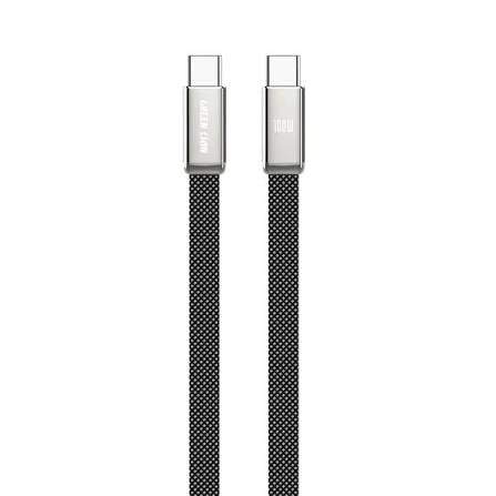 Green Lion UltraThin Braided 100W Kabel - Black — დამტენები