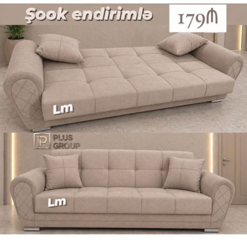Çevrilə bilən divan – Plus Group - Rəng: bej - Mexanizm — Masazır