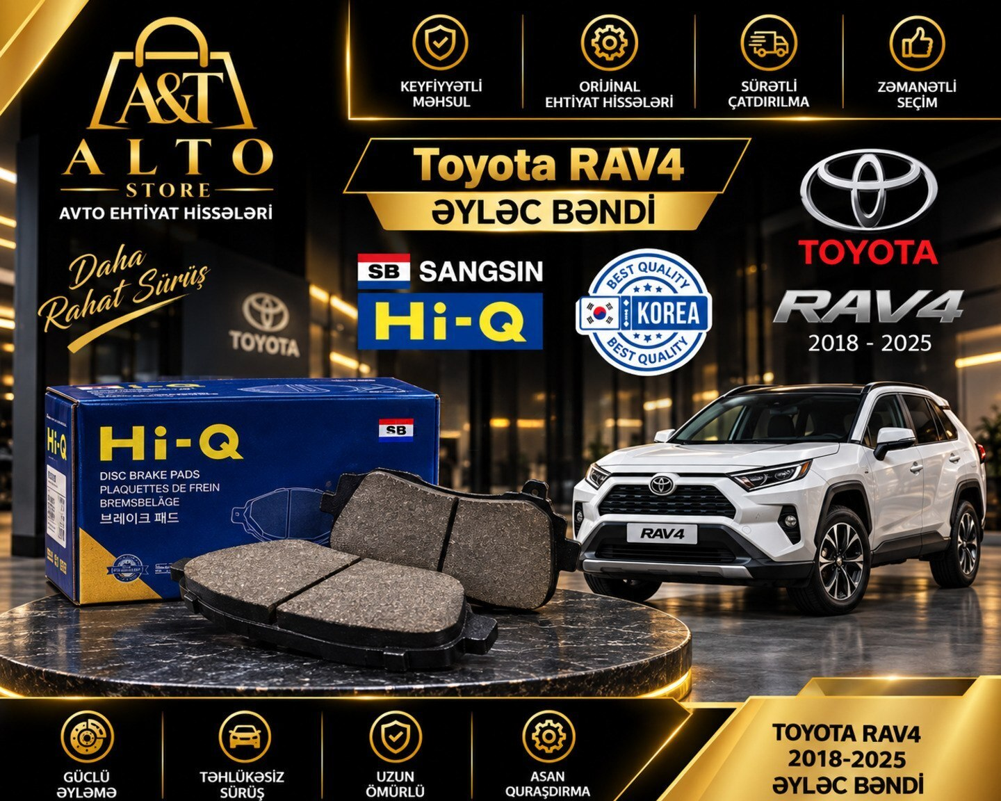Əyləc bəndi Toyota RAV4 2018-2025 — Bakı