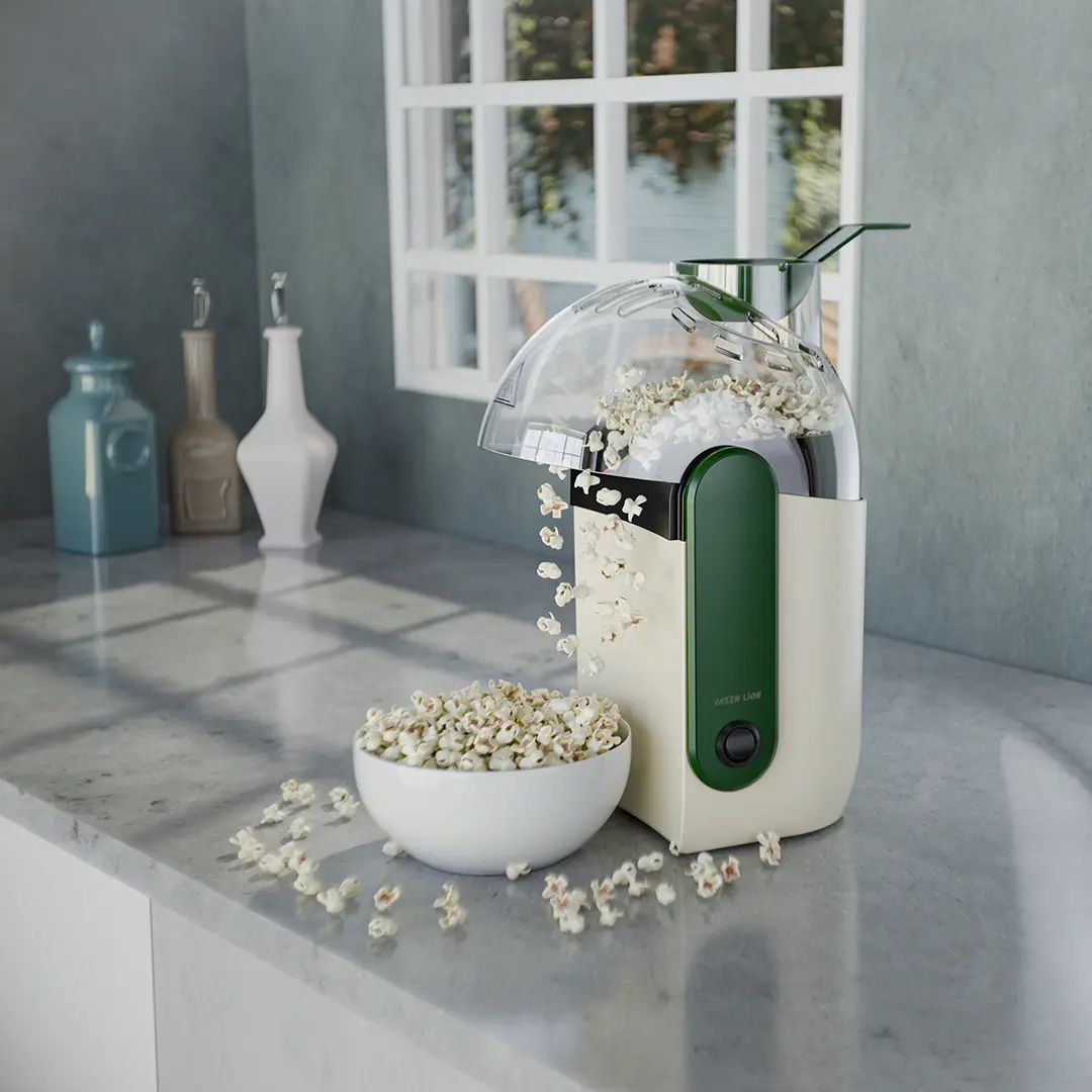 Green Lion Pop Mate Popcorn Maker 1200W White — Mətbəx texnikası, Bakı (3)