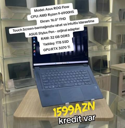 Asus ROG Flow – yüksək performanslı, çevik 2‑in‑1 oyun və yaradıcılıq — Bakı