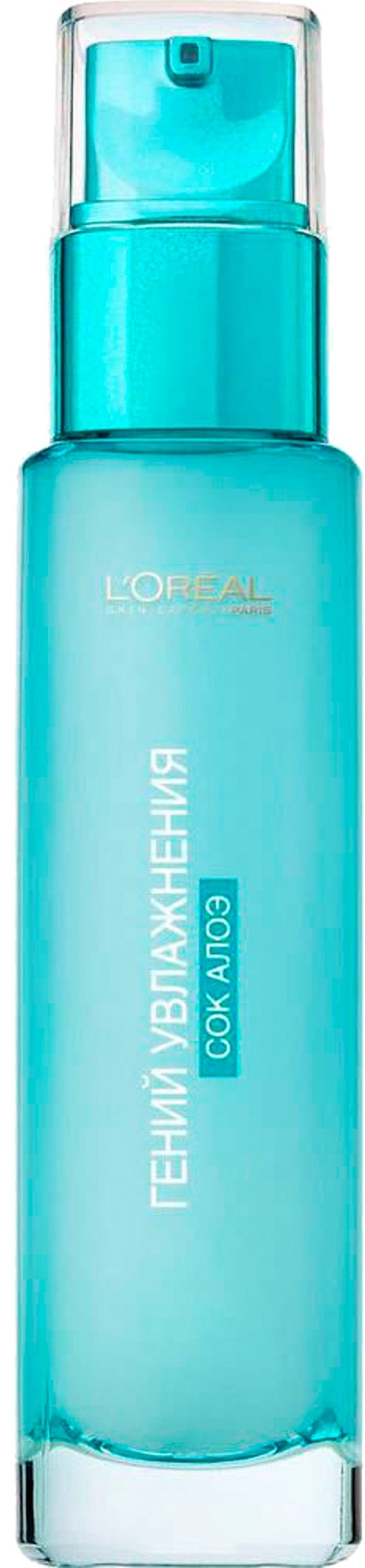 Üz üçün akva fluid L'Oréal Paris Nəmləndirmə Dahisi normal və quruluğa meylli dəri üçün, Aloe ekstraktı və hialuron turşusu ilə 70 ml — Mallar, Bakı (2)