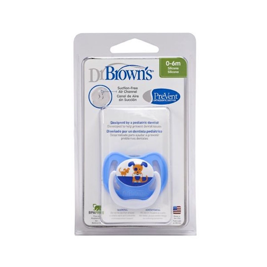 Hava kanallı silikon əmzik, 0-6 ay, mavi Dr. Brown's — Mallar, Bakı