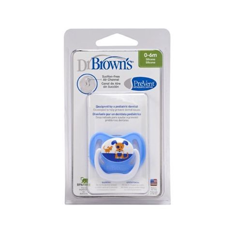 Hava kanallı silikon əmzik, 0-6 ay, mavi Dr. Brown's — Bakı