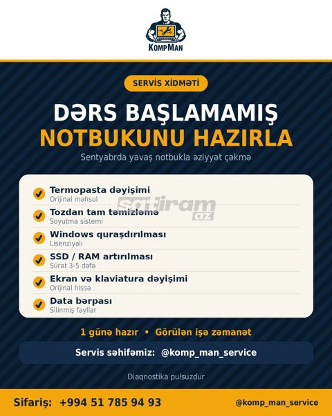 Kompüter və noutbuk təmiri — Bakı