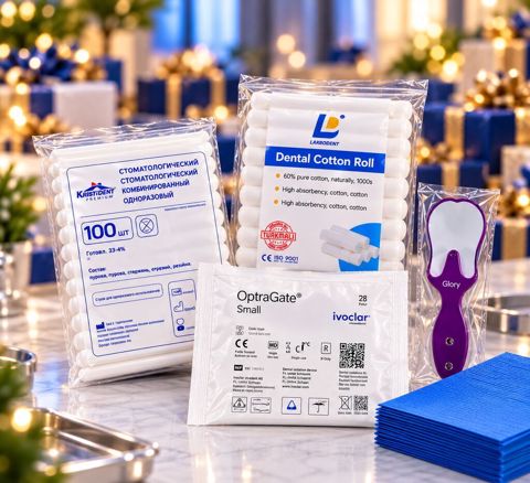 Stomatoloji məhsullar Kristident Premium diş salfeti, dental pambıq — Bakı