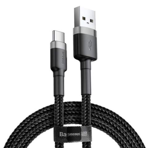 Baseus Cafule USB to Type-C 3A Kabel - Gray+Black — დამტენები