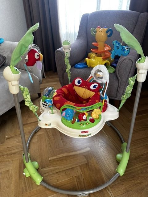 Fisher-Price Rainforest Jumperoo uşaq tullanqaçı - Dairəvi metal baza — 50 ₼ · Bakı · Digər Fisher-Price Rainforest Jumperoo uşaq tullanqaçı - Dairəvi metal baza — Bakı