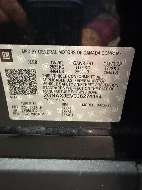 Chevrolet Equinox, 1.5 L, 2018 il, 204 000 km 88-DS-457 — Avtomobillər, Gəncə (11)