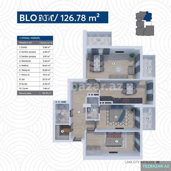 Nərimanovda 3 otaqlı ev satılır — Mənzil, Bakı