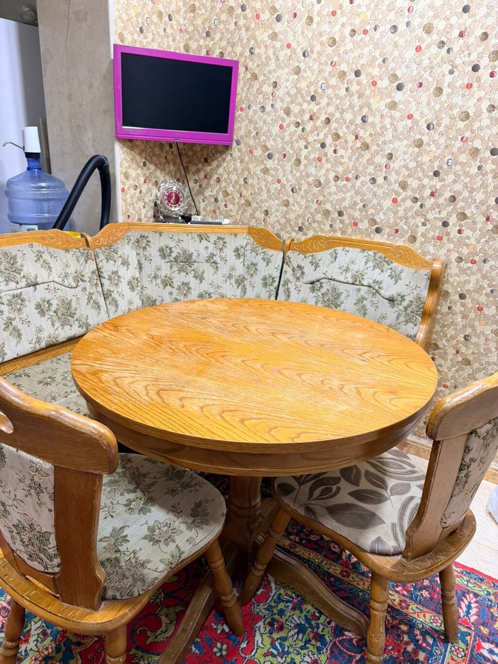 Mətbəx üçün, İşlənmiş, Yumru masa, 4 stul — Masalar və stullar, Bakı