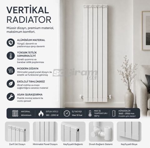 Vertikal radiyator — Bakı