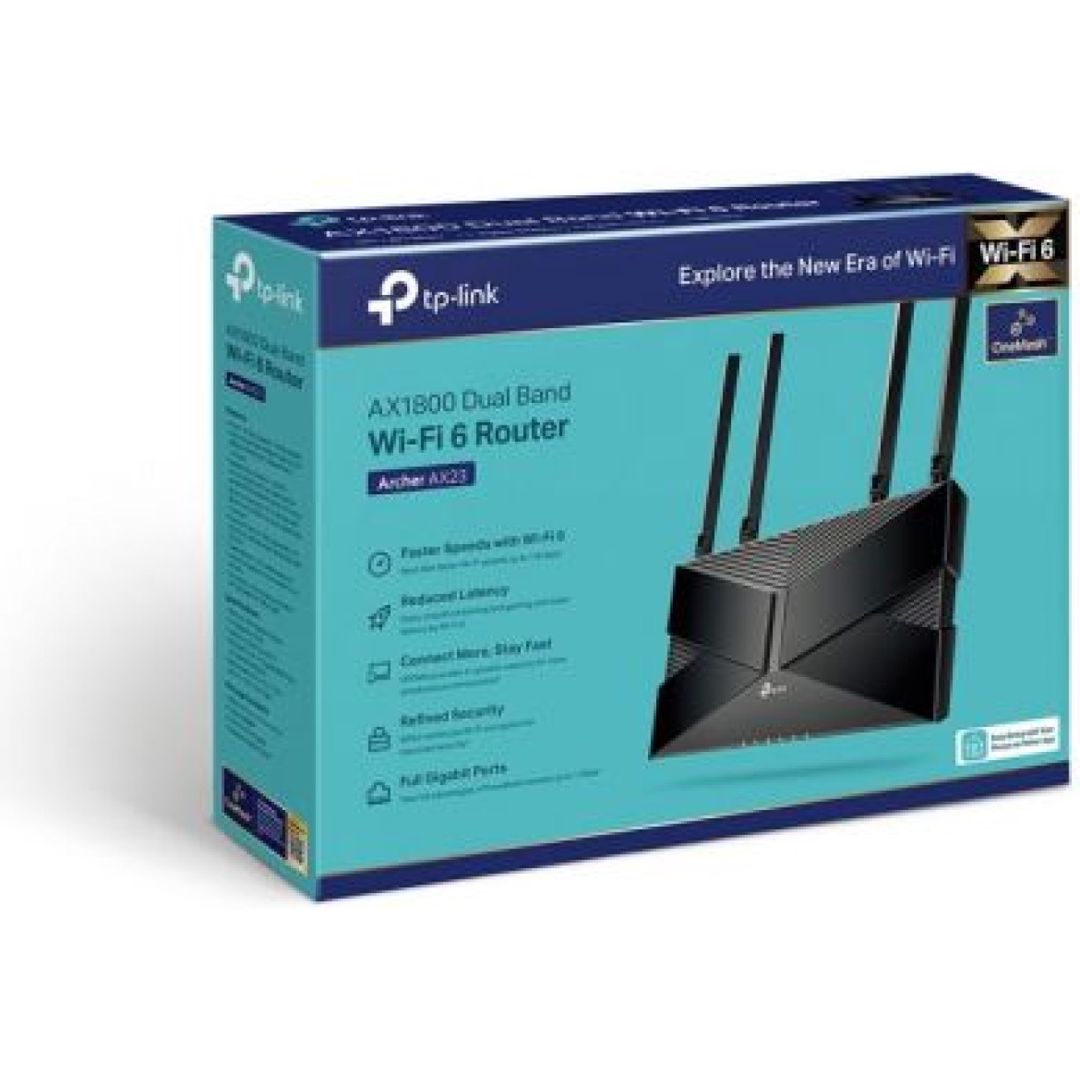 İki zolaqlı Wi‑Fi 6 Router TP-Link Archer AX23 — Sinyal gücləndiricilər və antennalar, Bakı (3)