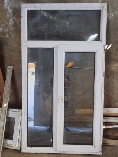 Yeni Üçqat şüşə paketi Plastik pəncərə, Еni: 100 sm, Uzunluğu: 180 sm — Bakı