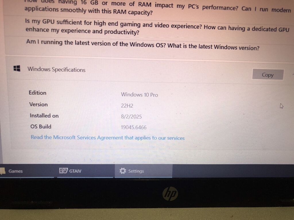 HP Laptop 15-da0xxx – 15.6" noutbuk Texniki xüsusiyyətlər — HP, Bakı (3)