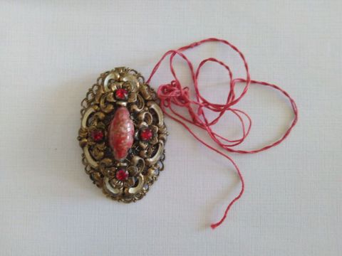 Винтажная ажурная брошь Чехословакия (Яблонекс, 1950-60 гг.) — Bakı