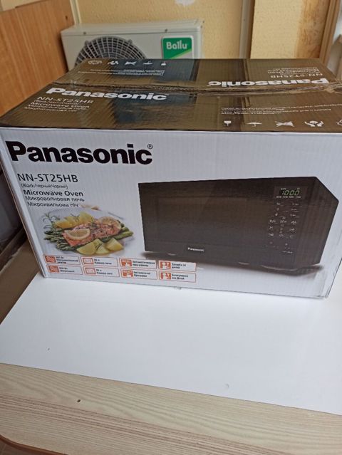 Mikrodalğalı soba Panasonic, Ayrıca dayanan, Mikrodalğalar ilə, rəng - Qara, Yeni — Bakı
