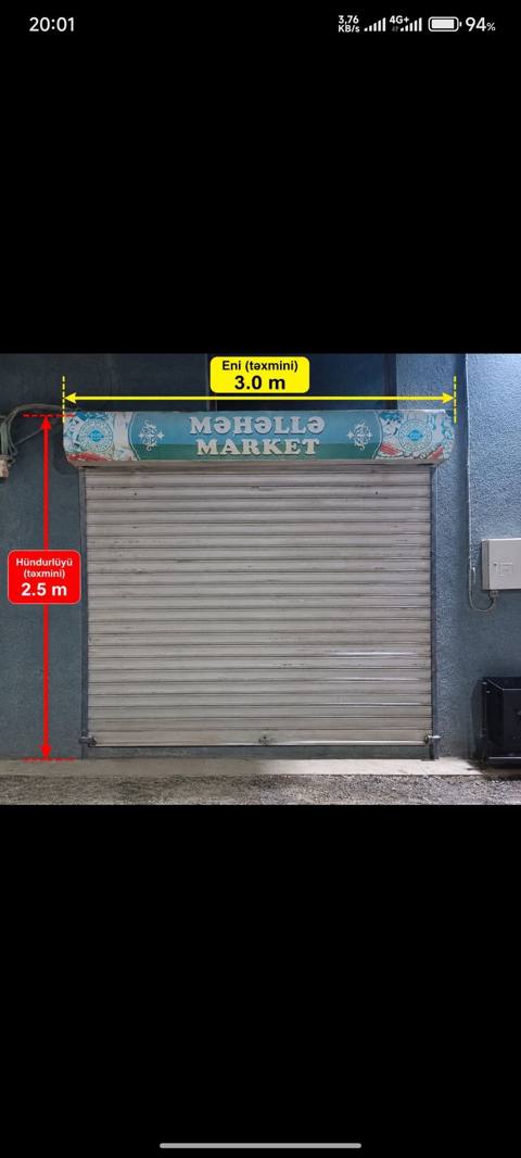 Metal jalüz qapı – vitrin/mağaza üçün elektron deyil - Tip: əl ilə — Xırdalan