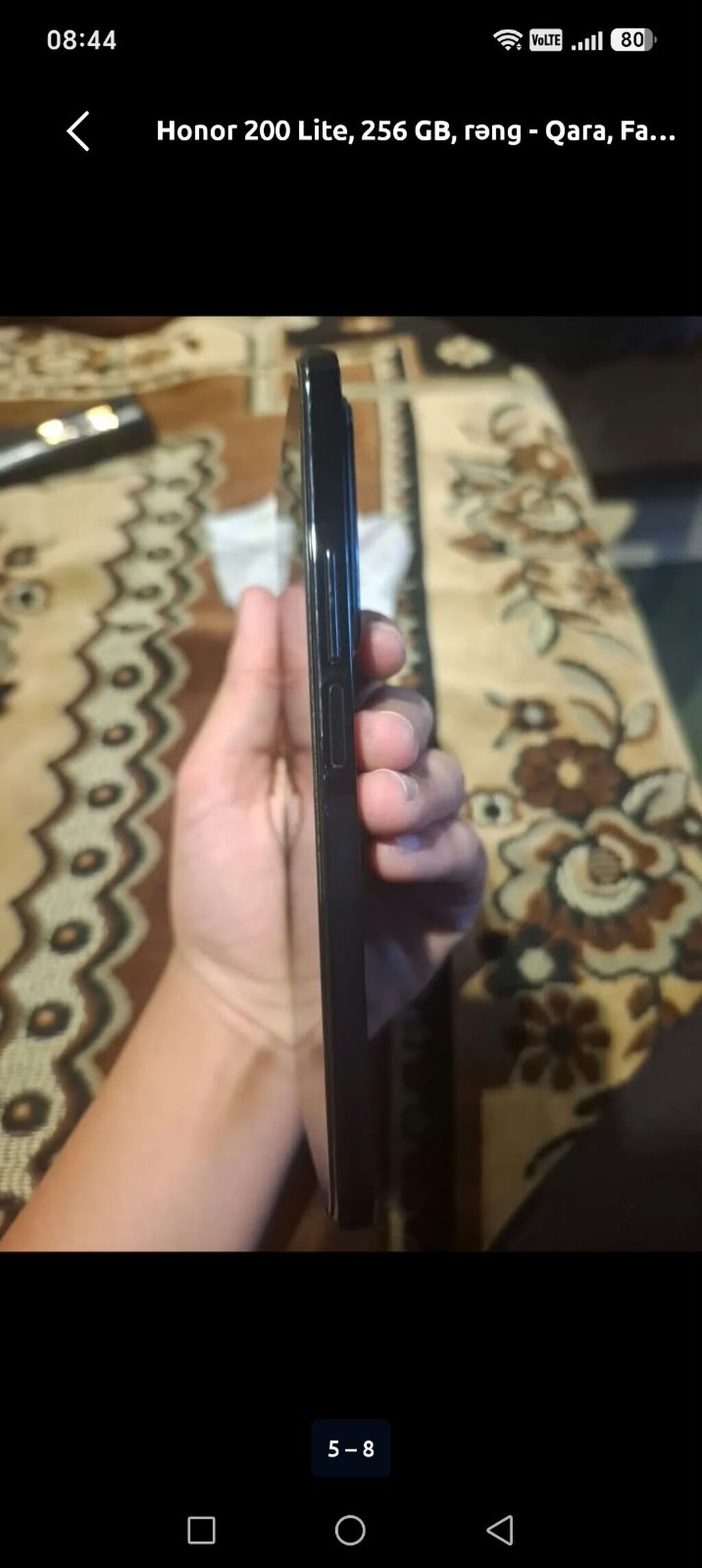 Honor 200 Lite, 256 GB, rəng - Qara, Barmaq izi — Honor, Digah (3)
