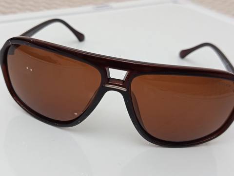 Uniseks gün eynəyi – klassik aviator üslubu - Çərçivə: tünd qəhvəyi — Saray
