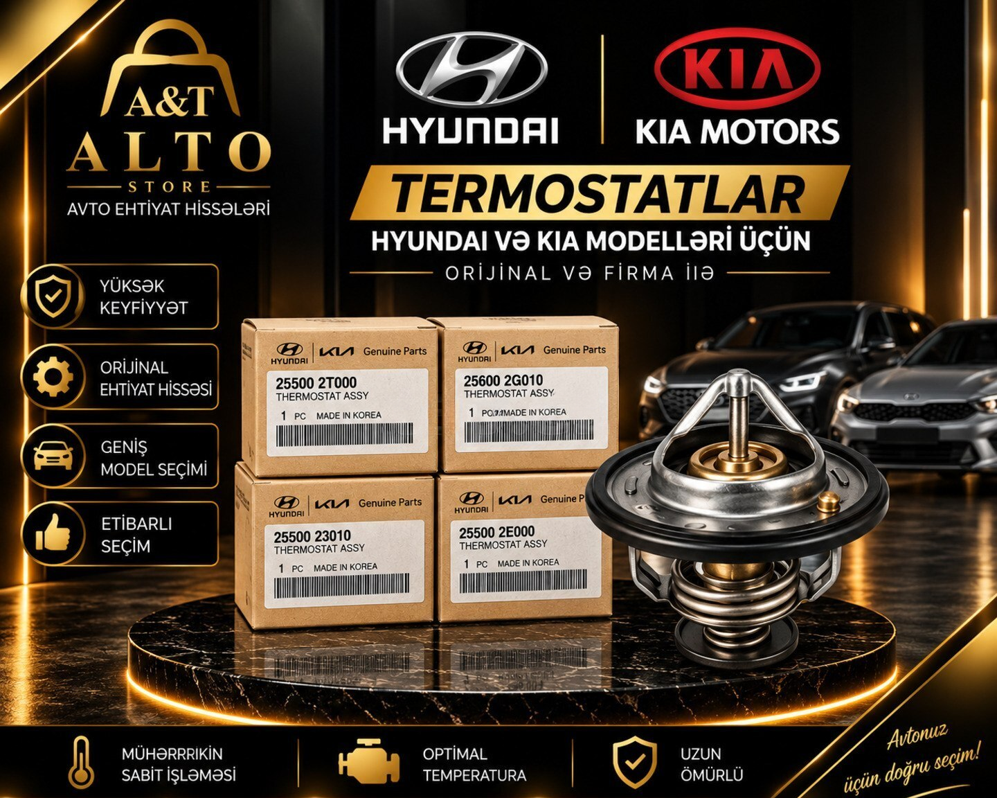 Termostat Hyundai və Kia modelləri üçün — Bakı