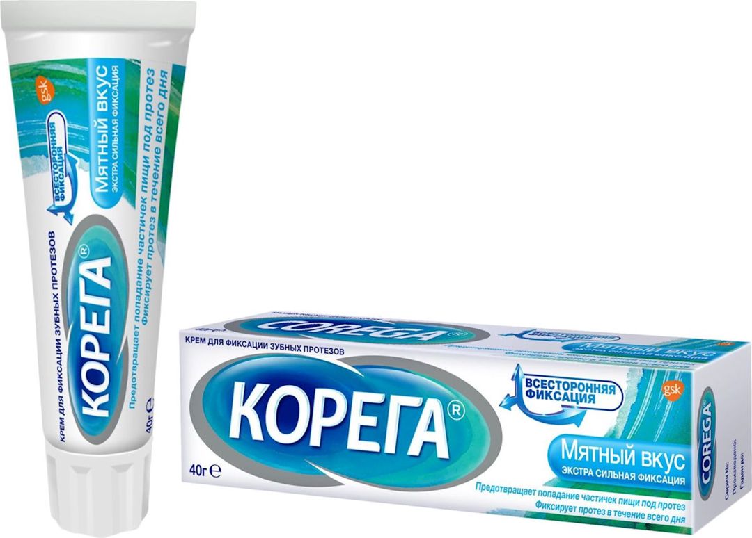 Diş protezlərinin fiksasiyası üçün krem Koreqa ekstra güclü nanəli (4602233003924) — Mallar, Bakı (2)