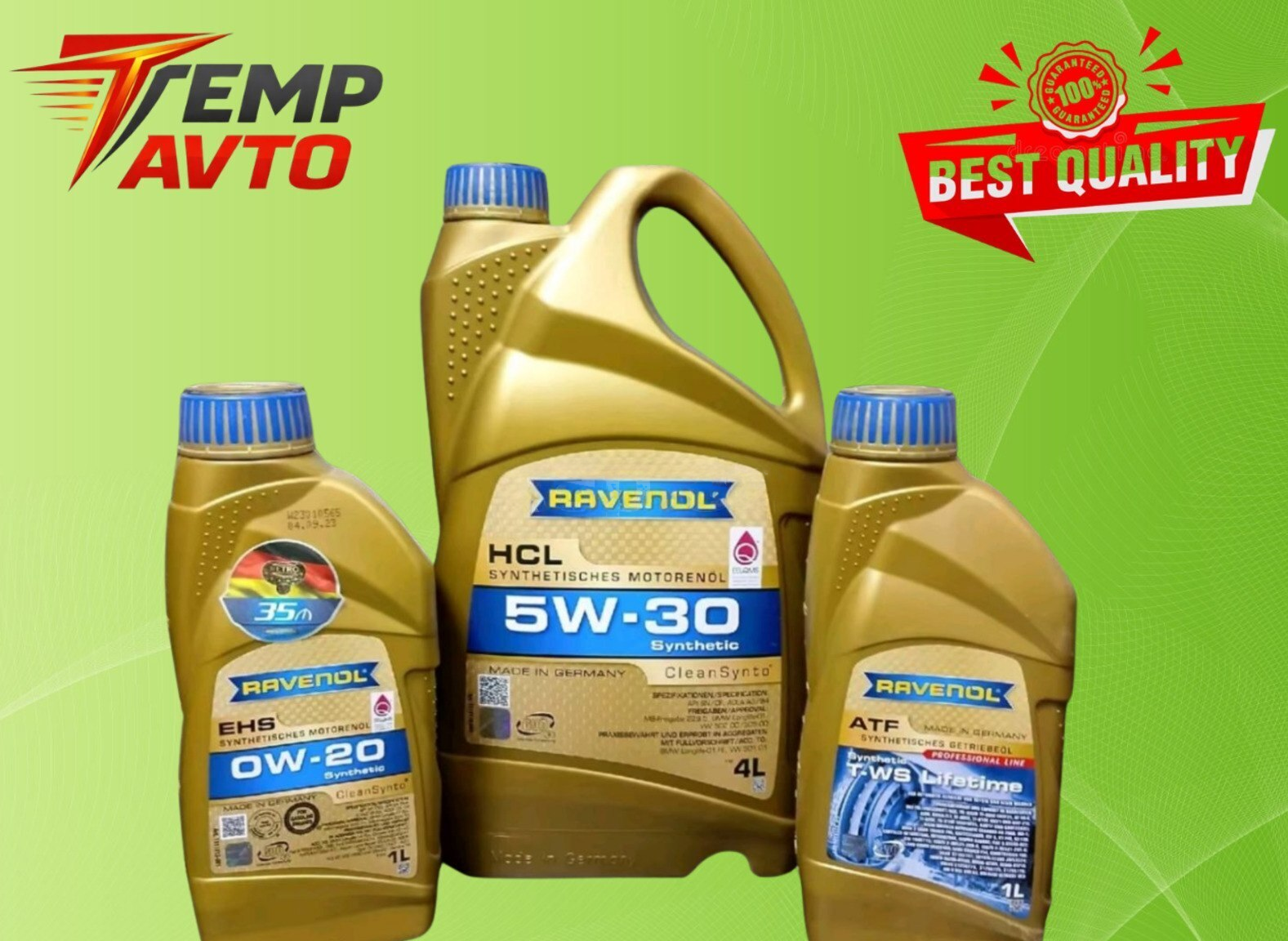 Ravenol mühərrik və transmissiya yağları — TEMP AVTO — Moylar va texnik suyuqliklar