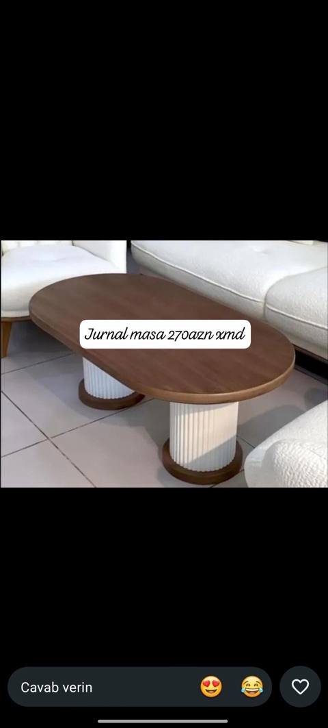 Oval masa, Açılmayan, Təkərsiz, Taxta, Zəmanətsiz — Digah