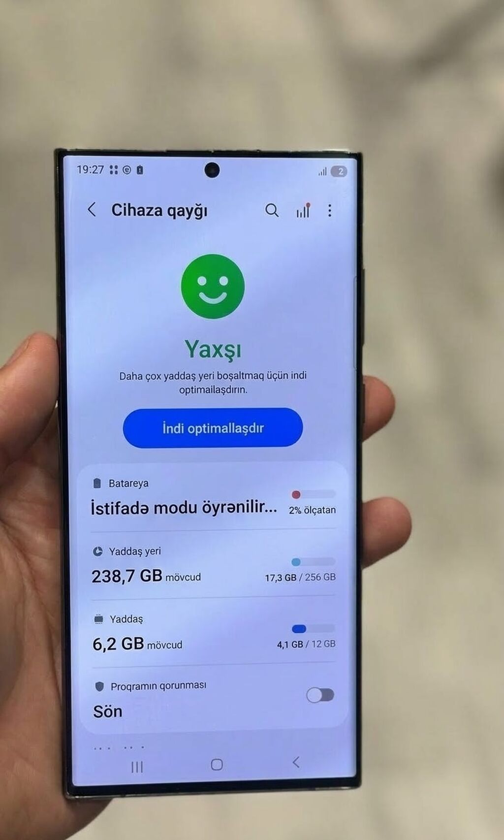 Samsung Galaxy S22 Ultra, 256 GB, rəng - Bənövşəyi, Qırıq — Samsung, Zaqatala