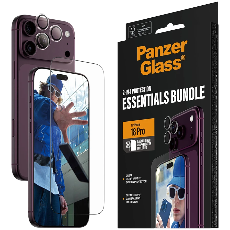 Qoruyucu şüşə Panzerglass 2-in-1 Essentials Bundle iPhone 18 Pro Max üçün — Şarj cihazları, Bakı (3)