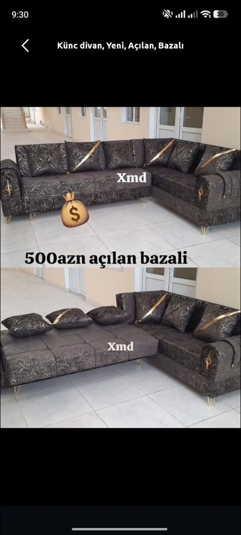 Künc divan – açılan və bazalı model - L‑şəkilli künc divan - Yataq — Tovarlar