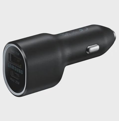 Samsung Super Fast Charger Connector Car Dual Port EP-L4020NBEGRU Black — Bakı