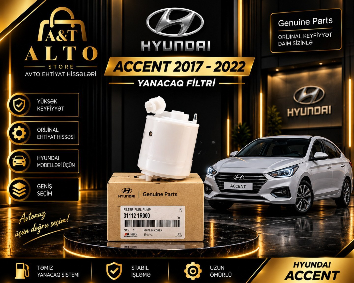 Yanacaq filtri Hyundai Accent 2017-2022 — 40 ₼ · Bakı · Avto Yanacaq filtri Hyundai Accent 2017-2022 — Bakı