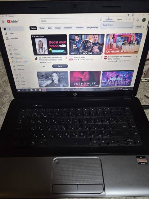 Ekran: 15.6" HD, parlaq panel - Prosessor: AMD Vision E1 (etiketdə — Salyan