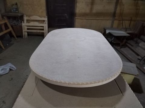 Oval formalı açılıb-bağlanan masa üstü - Material: MDF/taxta kompozit — Digah