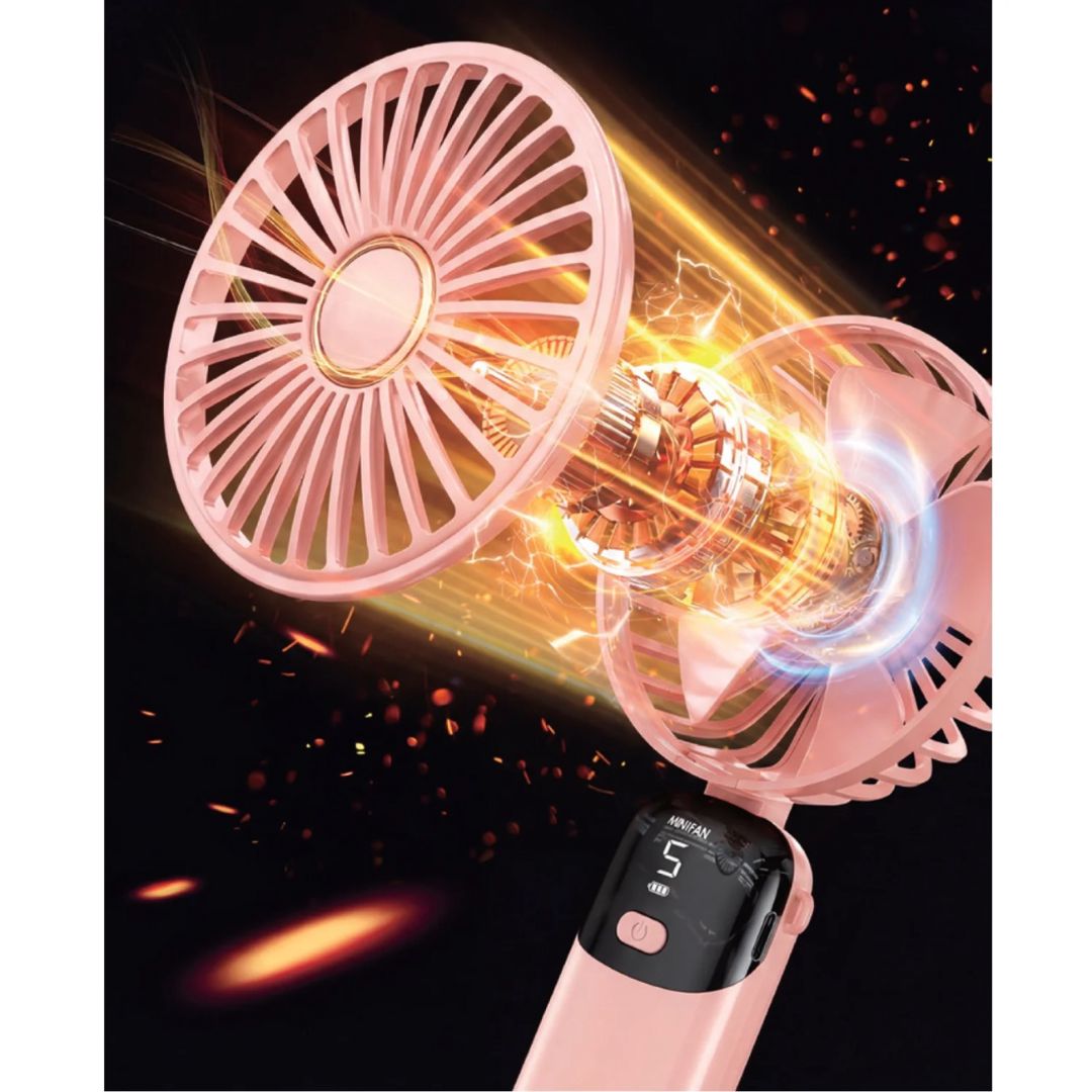 Porodo Lifestyle Chillo Flex Portable Handheld Fan Pink — İdman və istirahət, Bakı (3)