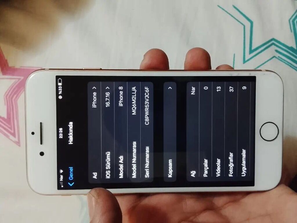 IPhone 8, Qızılı, Barmaq izi — Apple iPhone, Masazır (5)