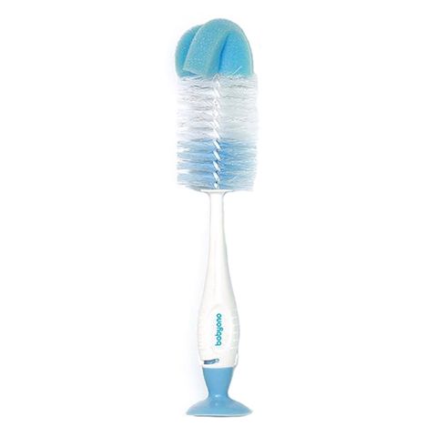 Şüşə qabı və əmzik üçün yapışqanlı fırça BabyOno 728/01, mavi — Bakı