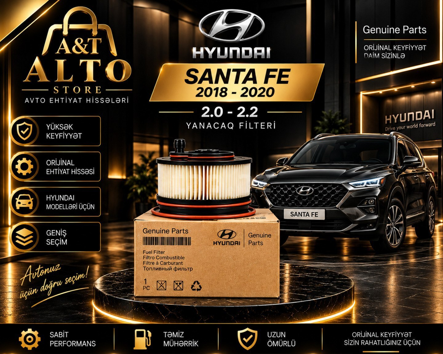 Yanacaq filtri Hyundai Santa Fe 2018-2020 2.0/2.2 — 60 ₼ · Bakı · Avto Yanacaq filtri Hyundai Santa Fe 2018-2020 2.0/2.2 — Bakı