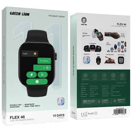 Green Lion Flex 46 - 2.06'' IPS Smart Watch - Black — Ağıllı saatlar və biləkliklər, Bakı (2)