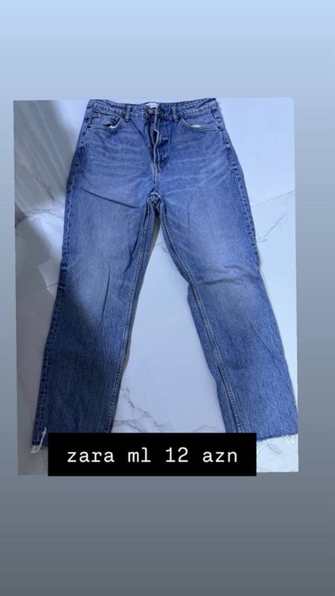 Zara cins şalvar - Ölçü: M/L - Rəng: Klassik mavi denim - Model: Orta — Xırdalan