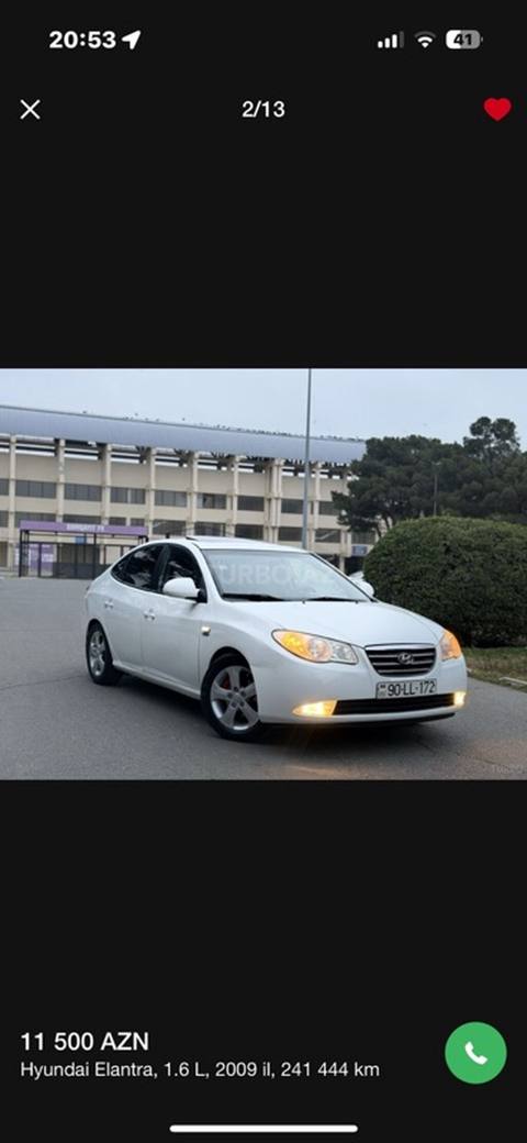 Hyundai Elantra: 1.6 l 2009 il Sedan — Sumgayit