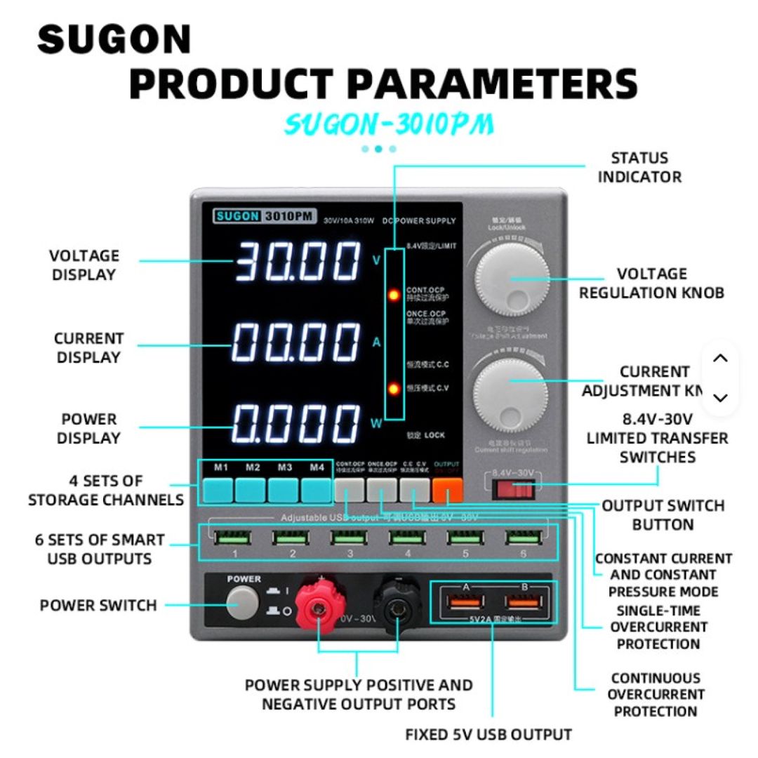Sugon 3010PM enerji təchizatı - laboratoriya stabilizatoru — Tibbi avadanlıqlar, Bakı (3)