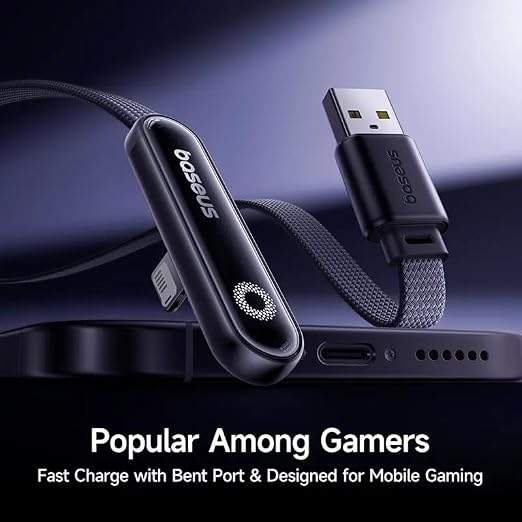 Baseus MVP 3 Usb-a to Lightning Kabel - Cosmic Black — Şarj cihazları, Bakı (3)
