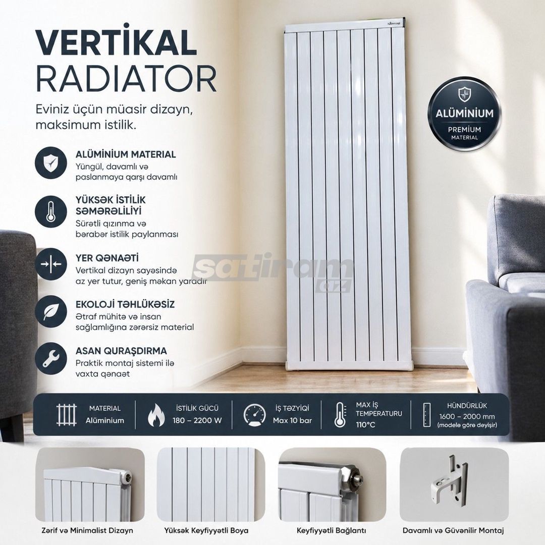 Vertikal Radiatorlar — Təmir və inşaat, Bakı (9)