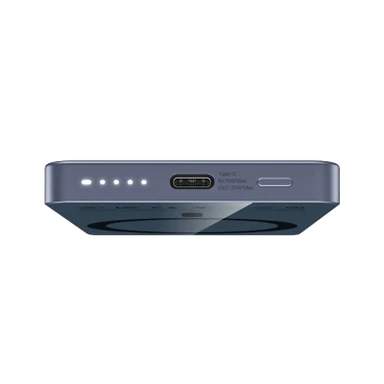 Recci W35 5000mAh Maqnitli Powerbank Blue — Powerbank-lər, Bakı (2)