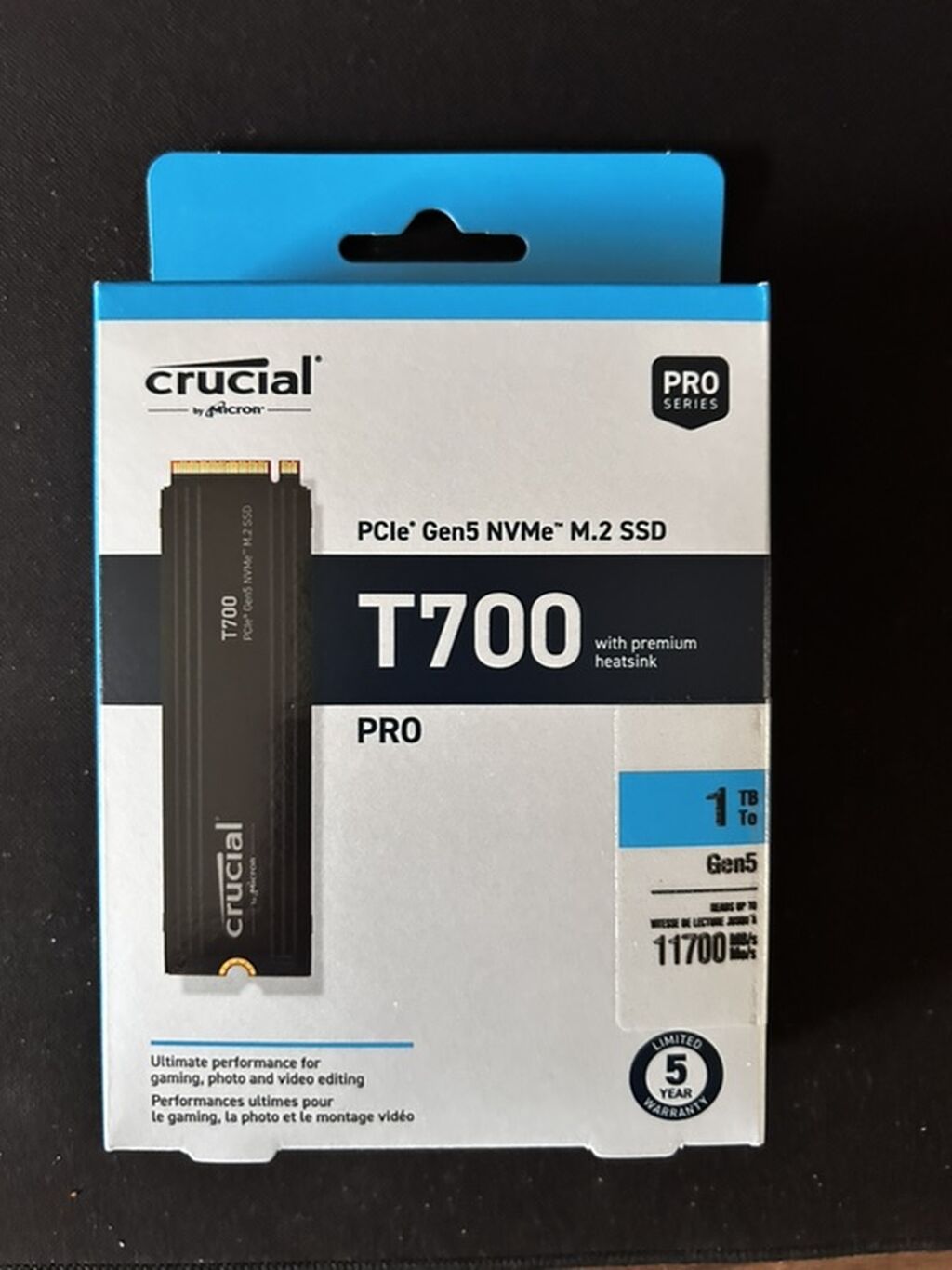 Daxili SSD disk Crucial, 1 TB, M.2, Yeni — Sabit diskləri, Bakı (3)