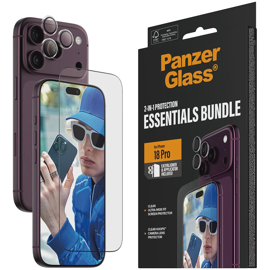 Qoruyucu şüşə Panzerglass 2-in-1 Essentials Bundle iPhone 18 Pro üçün — Şarj cihazları, Bakı (3)
